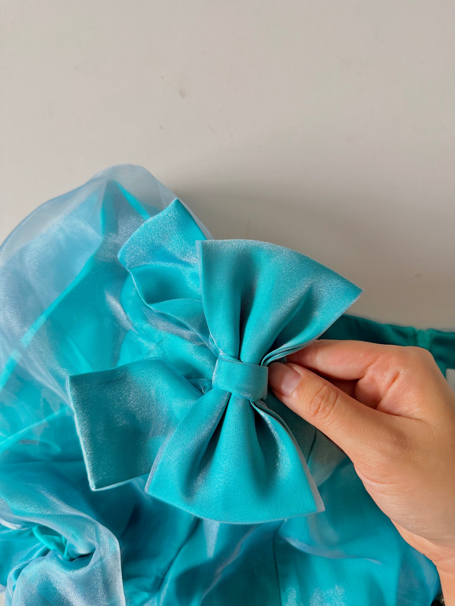 Aqua Princess Organza Princess Dress