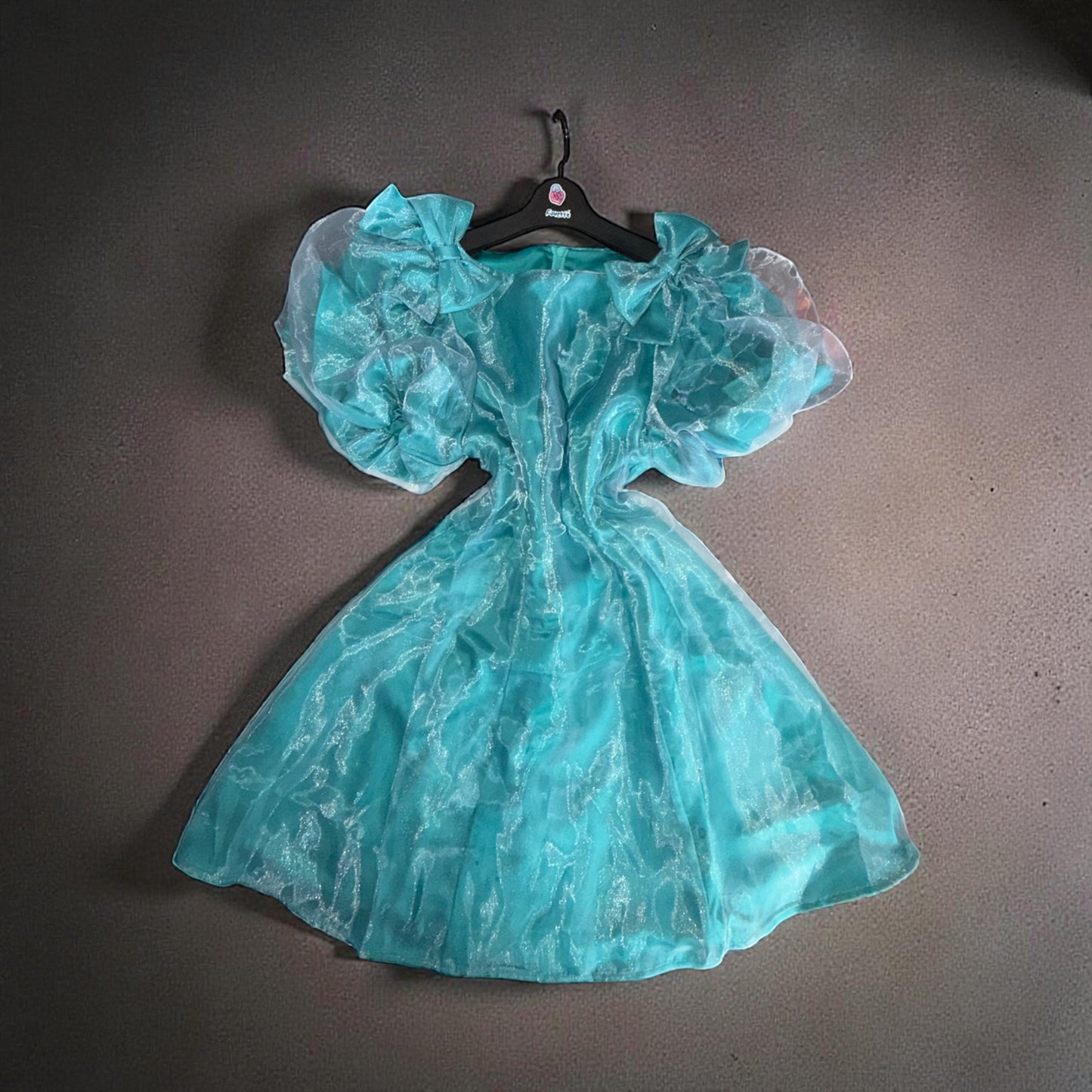 Aqua Princess Organza Princess Dress