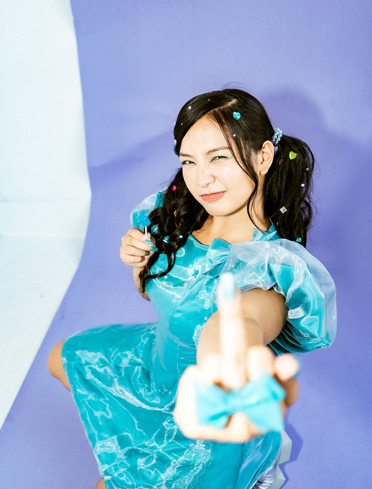 Aqua Princess Organza Princess Dress