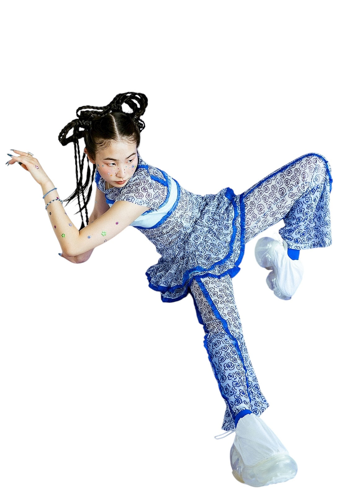 Porcelain Sprites Mesh Top