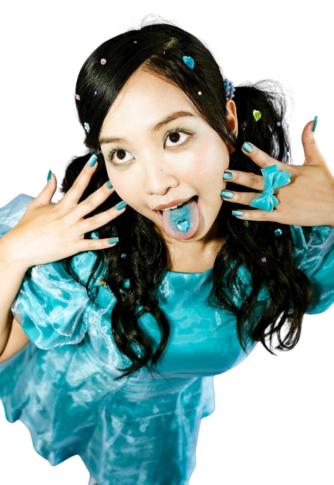 Aqua Princess Organza Princess Dress