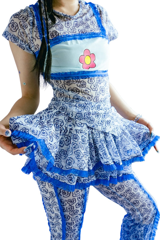 Porcelain Sprites Mesh Top